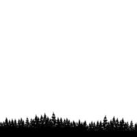 Forest landscape against the sky vector