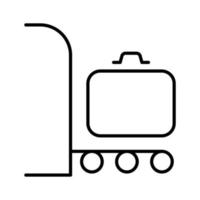 Luggage scanner line icon vector illustration graphic design