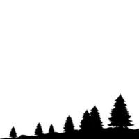 Forest landscape against the sky vector