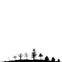 Forest landscape against the sky vector