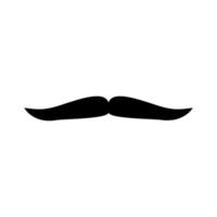 Black silhouette of a mustache vector