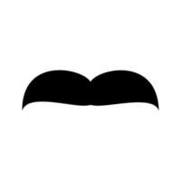 Black silhouette of a mustache vector