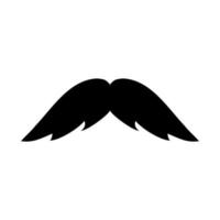 Black silhouette of a mustache vector