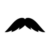 Black silhouette of a mustache vector