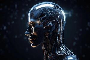 AI Artificial or machine intelligence concept. photo