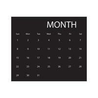 Calendar icon vector. date illustration sign. month symbol. day of the week logo. vector