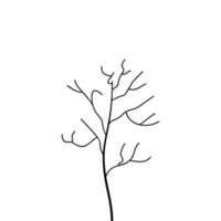 un bosquejo de un árbol vector