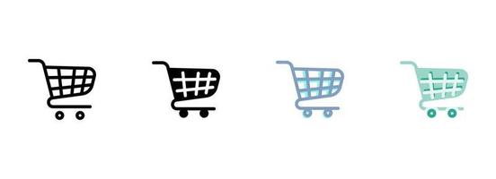 Simple vector icon on a theme cart trolley