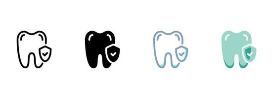 Simple vector icon on a theme tooth