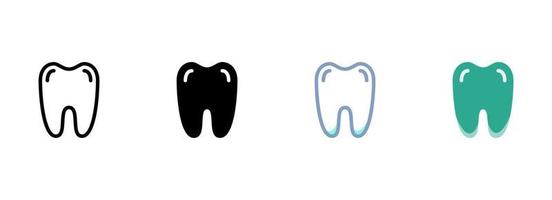 Simple vector icon on a theme tooth