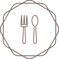 Spoon and Fork Vector Icon