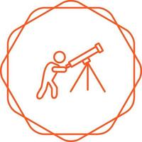 icono de vector de telescopio de ajuste