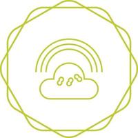 Cloudy with Rainbow Vector Icon