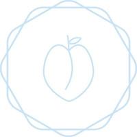 Peach Vector Icon