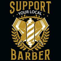 Barber graphics tshirt design vector