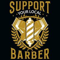 Barber graphics tshirt design vector