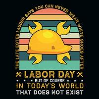 Labor day typography graphics tshirt design vector