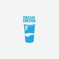 Fresco bebida icono logo vector