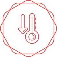 icono de vector de baja temperatura