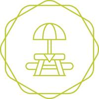Picnic Table Vector Icon
