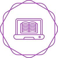 icono de vector de biblioteca en línea