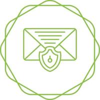 icono de vector de protección de correo