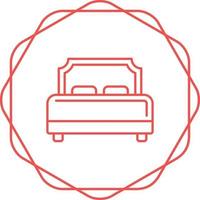 icono de vector de cama de hotel