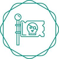 icono de vector de bandera pirata