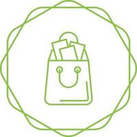 icono de vector de bolsa de compras