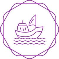 icono de vector de barco