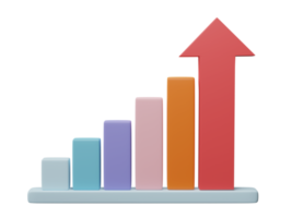 3d veroorzaken. bedrijf infographic met voorraad diagrammen en statistisch bars tabel geïsoleerd Aan transparant achtergrond. financieel lijn grafieken en grafieken voor presentatie en financiën rapport. png