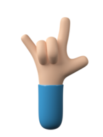 3D Hands Gestures isolated on transparent background PNG file format.