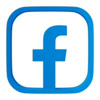 3d veroorzaken, facebook logo icoon geïsoleerd Aan transparant achtergrond. png