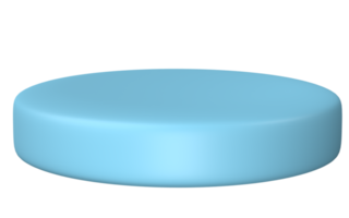 3d, blu cilindro podio Schermo scena di minimo geometrico piattaforma base isolato su trasparente sfondo png file.