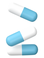 3D rendering, Medicine capsules isolated on transparent background png