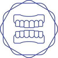 icono de vector de dentadura postiza