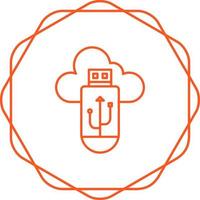 Usb Cloud Vector Icon