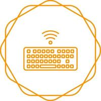Wireless Keyboard Vector Icon