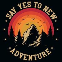 Mountain adventure graphics tshirt design vector