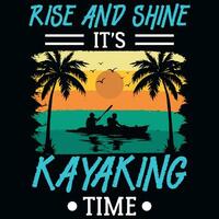 Kayaking graphics tshirt design vector