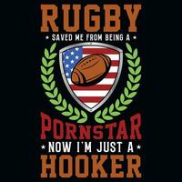 Rugby playing graphics tshirt design vector