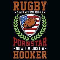 Rugby playing graphics tshirt design vector