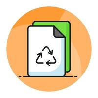 An amazing vector design of paper recycling in modern style, premium icon