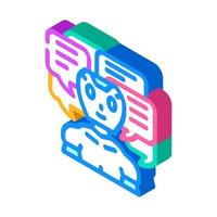 conversation chat bot isometric icon vector illustration