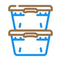 storage bins garage tool color icon vector illustration