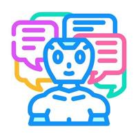 conversation chat bot color icon vector illustration