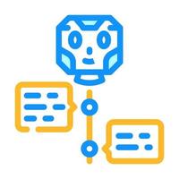 dialog chat bot color icon vector illustration