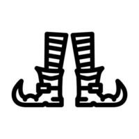 leg feet elf line icon vector illustration