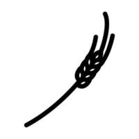 spikelets ripe wheat line icon vector illustration