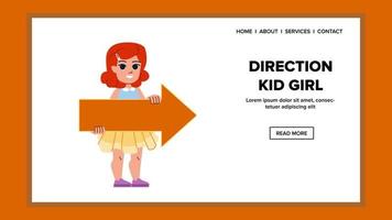 direction kid girl vector